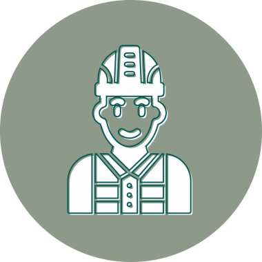 Miğferli bir adamın vektör çizimi