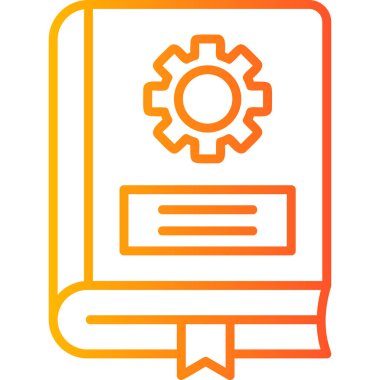 Mekanik kitap simgesi, modern tasarım illüstrasyonu