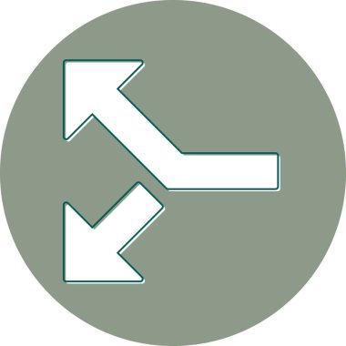 Yol web simgesini böl basit tasarım