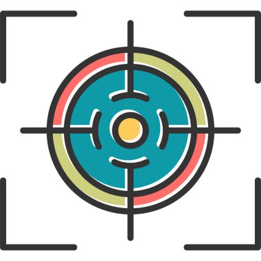 Hedef. Web simgesi basit illüstrasyon