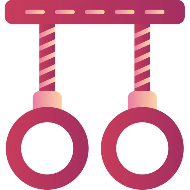 Jimnastik halkaları modern ikon, vektör illüstrasyonu