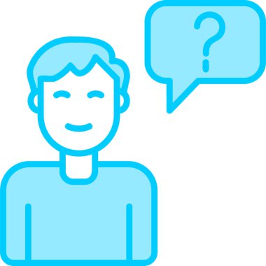 Soru işareti simgesi olan adam 