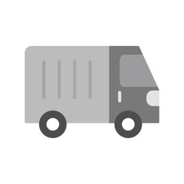 dağıtım kamyonu ikonu vektör çizimi