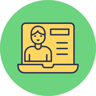 çevrimiçi eğitim simgesinin vektör illüstrasyonu