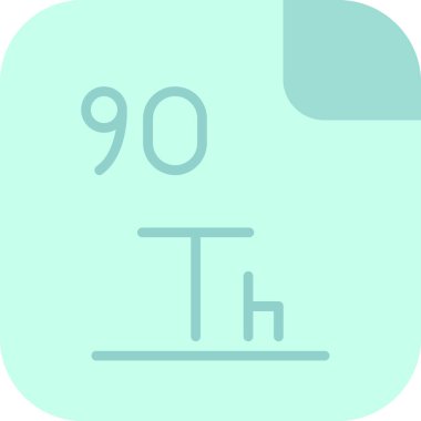 Toryum, kimyasal element, ağ basit illüstrasyon