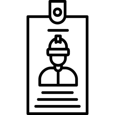 Kimlik kartı, vektör illüstrasyonu basit tasarım