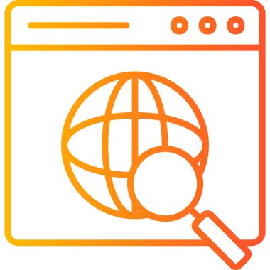 tarayıcı simgesi vektör illüstrasyonu