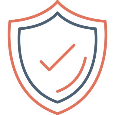 Koruma çizgisi simgesi, vektör illüstrasyonu