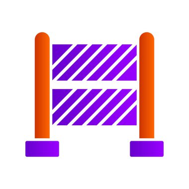 beyaz arkaplanda izole edilmiş bariyer simgesi vektörü Web ve mobil uygulama tasarımı, yol işareti, logo konsepti