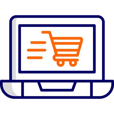 Ticaret konsepti simgesi, vektör illüstrasyonu basit tasarım