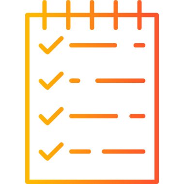 Kontrol listesi. Web simgesi basit illüstrasyon