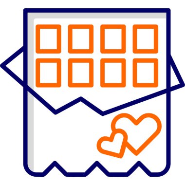 Kalp. Web simgesi basit illüstrasyon