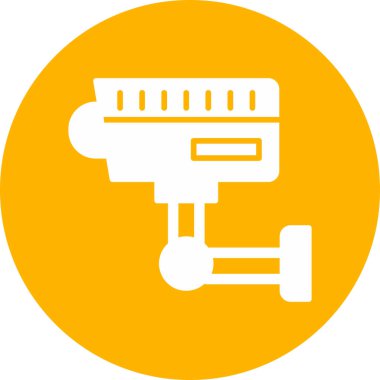 CCTV kamera simgesi, vektör illüstrasyonu basit tasarım