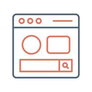 vector illustration of Search Page icon