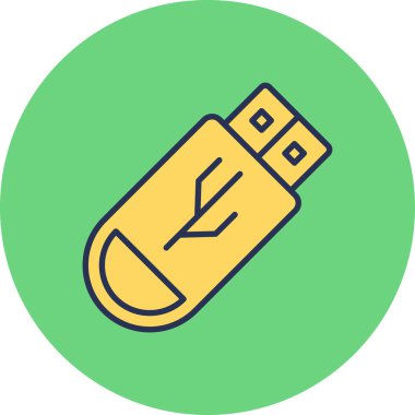 usb simge vektör illüstrasyonu