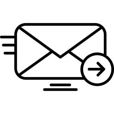 E-posta. Web simgesi basit illüstrasyon 