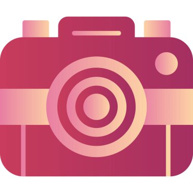 profesyonel dijital fotoğraf makinesi, illüstrasyon simgesi