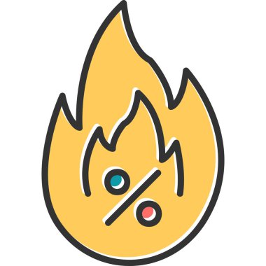 ateş alev ikonu vektör illüstrasyonuName