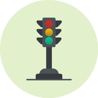 Trafik ışığı simgesi, vektör illüstrasyonu
