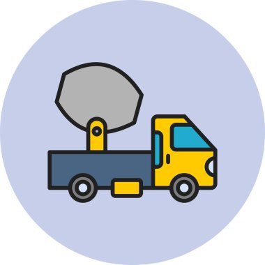 Kamyon soyut simge vektör çizimi