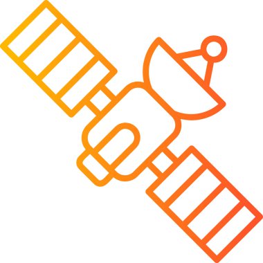 Uydu. Web simgesi basit illüstrasyon