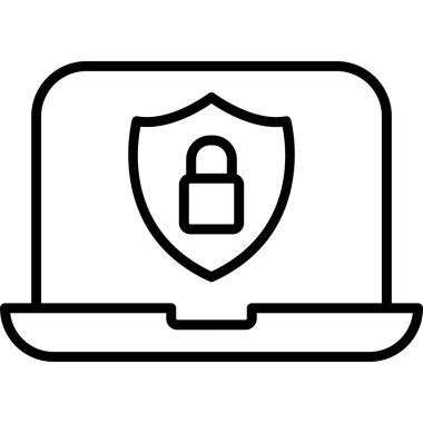 Data Security modern simgesinin vektör illüstrasyonu