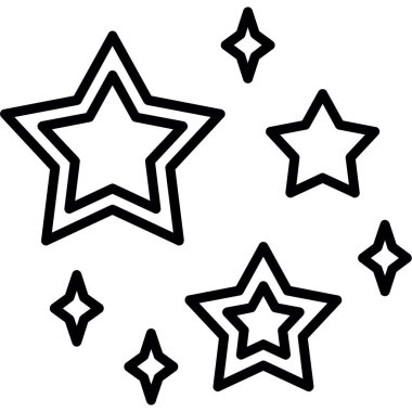Yıldız simgesi. Web için yıldız vektör simgelerinin basit çizimi