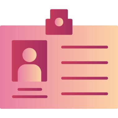 Kimlik Kartı, kişisel ve ticari kullanım için basit illüstrasyon simgesi 