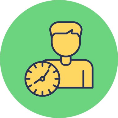 vector illustration of time management modern icon in design