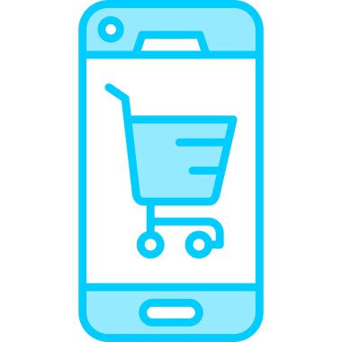 Çevrimiçi Shop Web simgesi basit illüstrasyon