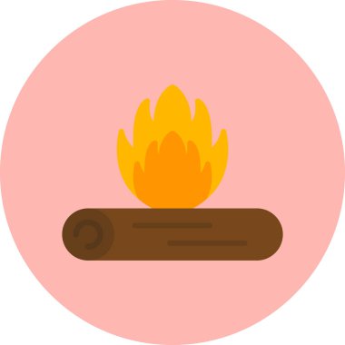 Şenlik ateşi modern ikon vektör illüstrasyonu