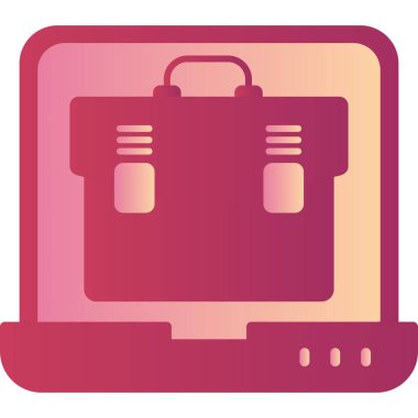 bagaj. Web simgesi basit illüstrasyon