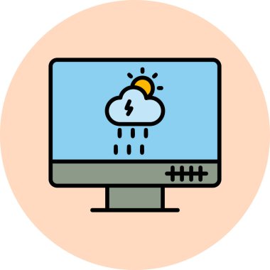 Hava güncellemesi modern simge, vektör illüstrasyonu