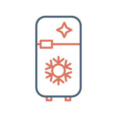 Buzdolabı. Web simgesi basit illüstrasyon 