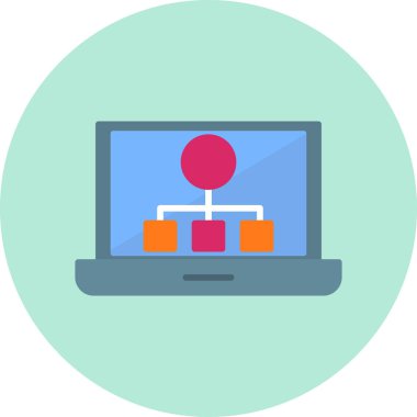 Bilgisayar. Web simgesi basit illüstrasyon