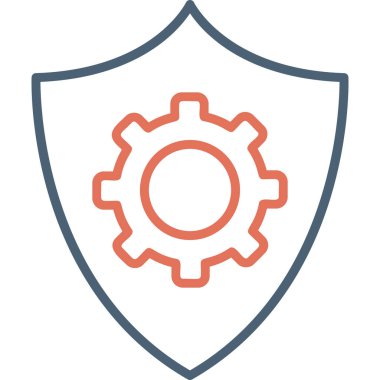 Koruma çizgisi simgesi, vektör illüstrasyonu