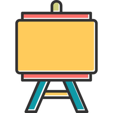 Şövale. Web simgesi basit illüstrasyon