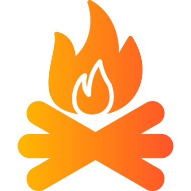 Ateş ikonu. vektör illüstrasyonu