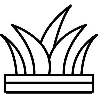 Çim simgesinin vektör illüstrasyonu