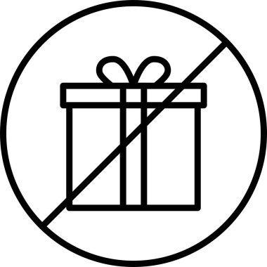 Hediye kutusu simgesi. Basit resimleme