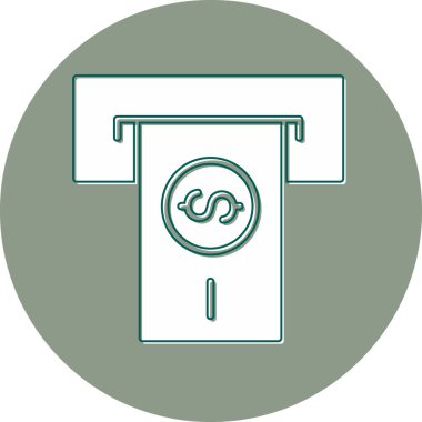 atm vektör simgesi modern basit illüstrasyon