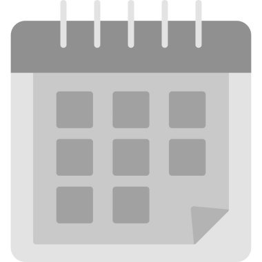 Takvim simgesi, vektör illüstrasyonu basit tasarım