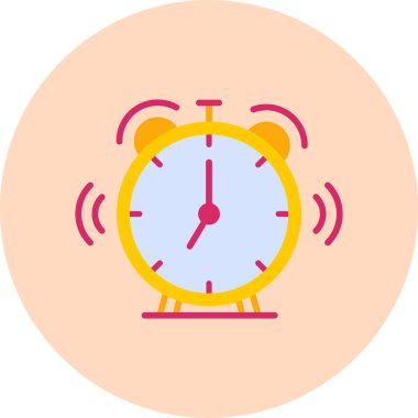 Alarm Saati zamanı, akıllı telefon aygıtının dijital illüstrasyonu 