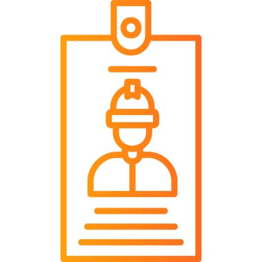 Kimlik kartı, vektör illüstrasyonu basit tasarım