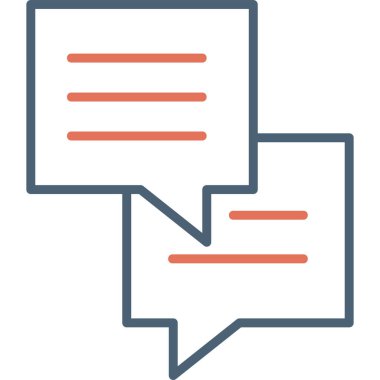 Sohbet mesajı. Basit resimleme