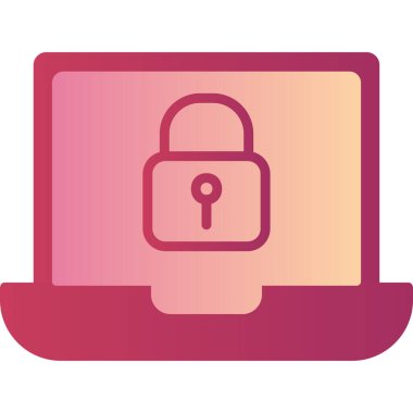 Kilit. Web simgesi basit illüstrasyon