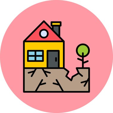 Bir ev simgesinin vektör illüstrasyonu