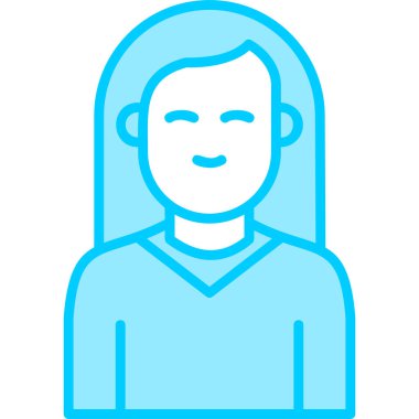 Web Page female internet user, graphic woman logo, simple icon 