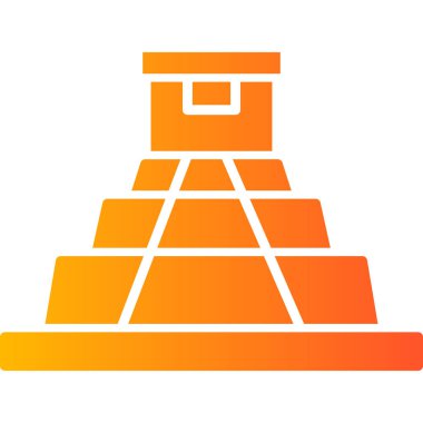 Piramit. Web simgesi basit illüstrasyon