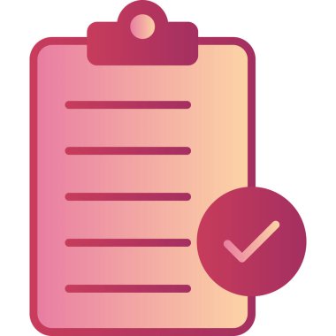 Kontrol listesi. Web simgesi basit illüstrasyon